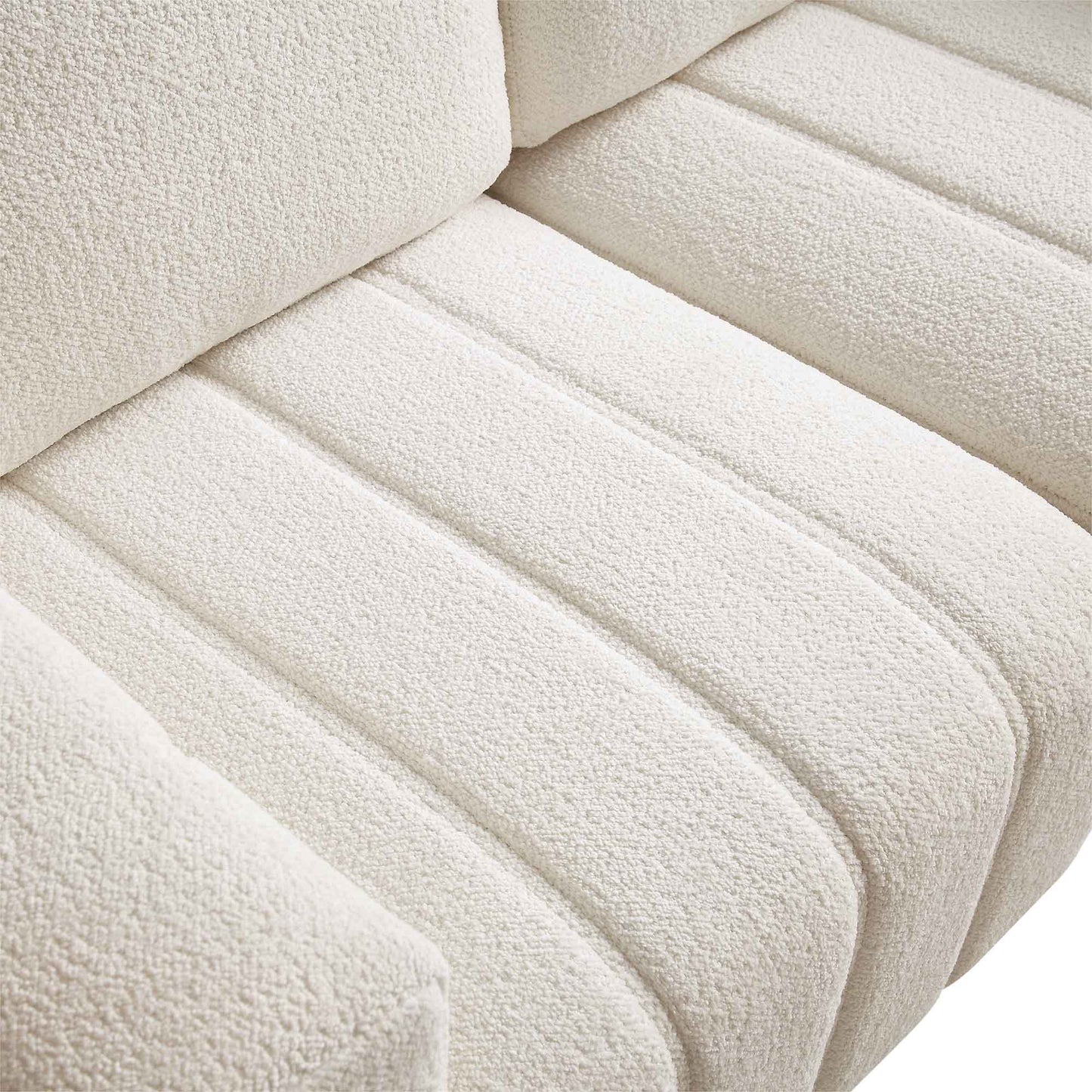 Dapi Beige Boucle 2-Seater Sofa W 160 x D 87 x H 79 cm - (OT)