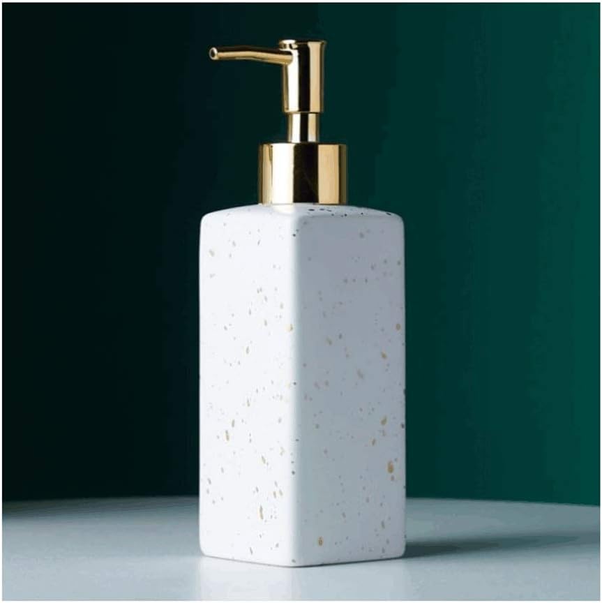 Contemporary Speckled Finish Ceramic Soap Dispenser (W) Urban Nivasa
