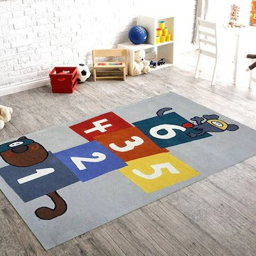 Playful Numbers Rug (Grey) - BR