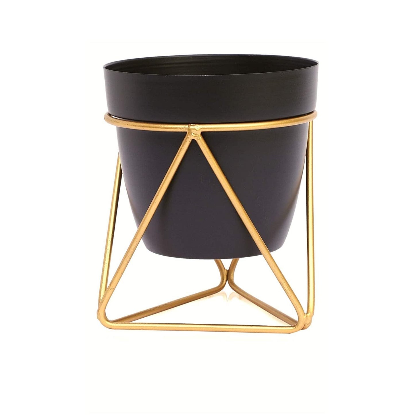 Matte Black Ceramic Planter - 3.9 Inches (MVS)