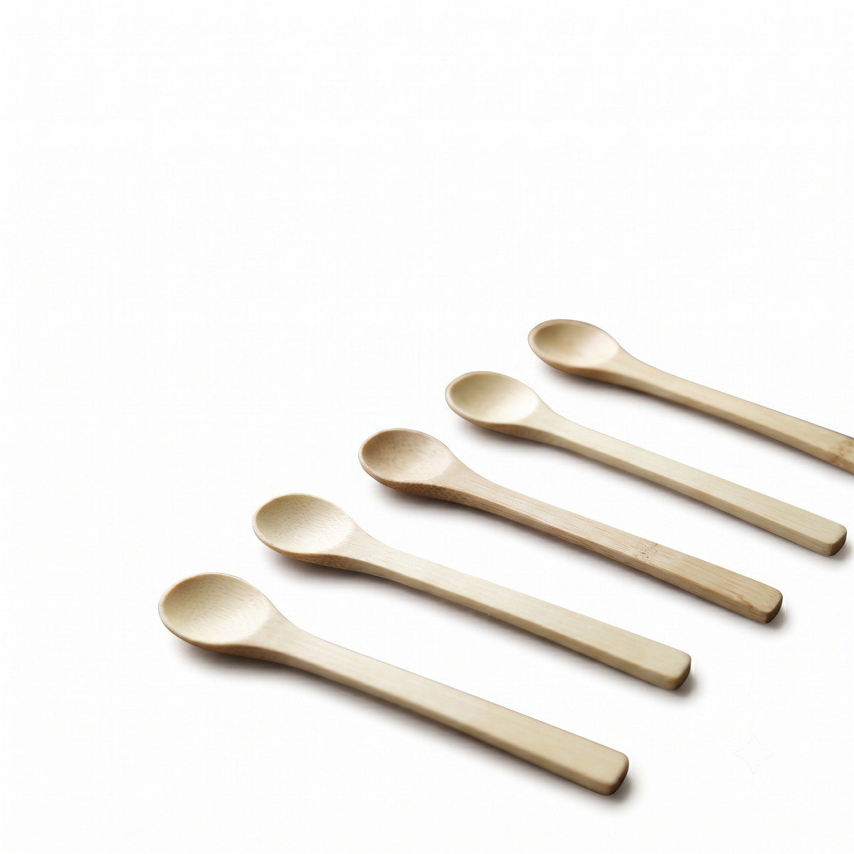 Set of 6 | Premium Natural Bamboo Spoon Set | 16 × 3 cm Per Spoon (DZ)