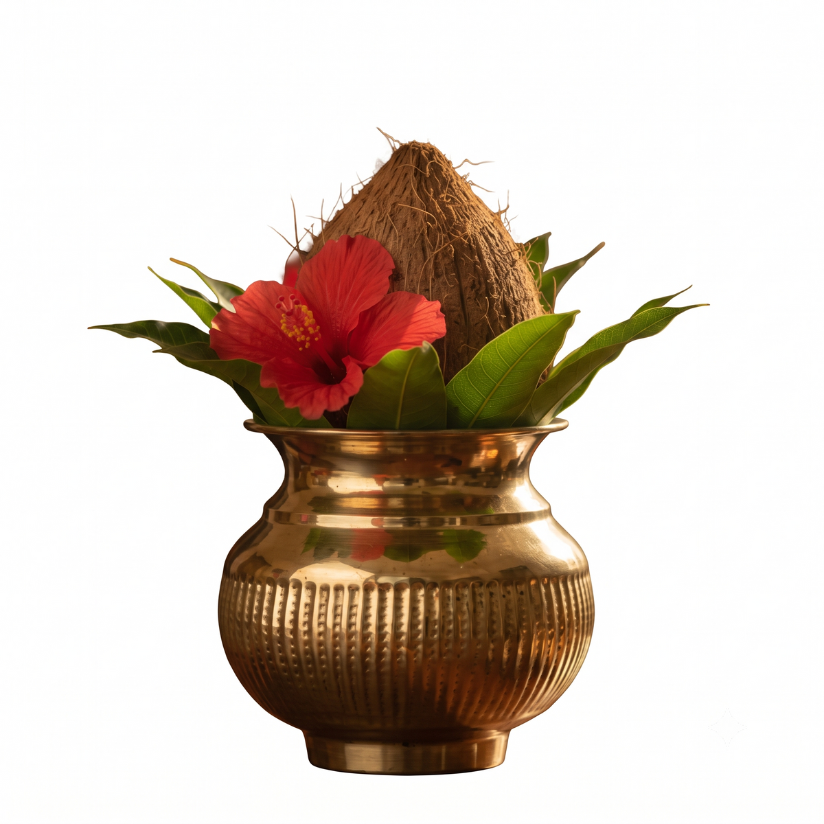 Pure Brass Puja Kalash – Shubh | Golden Pooja Kalash - (DZ)