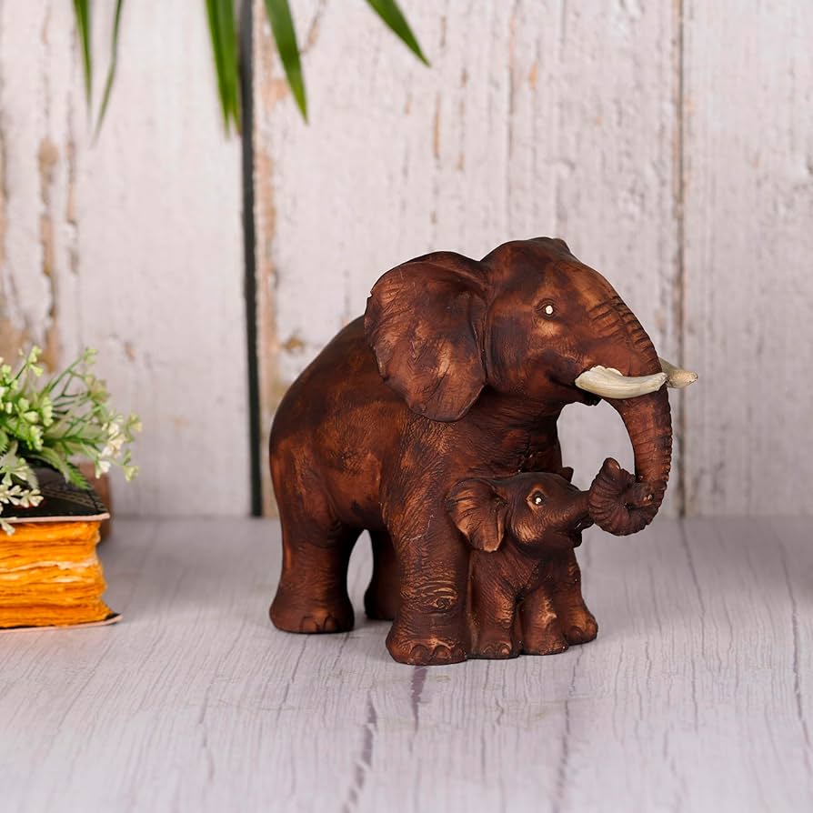 Mother & Baby Elephant Showpiece - (MVS)