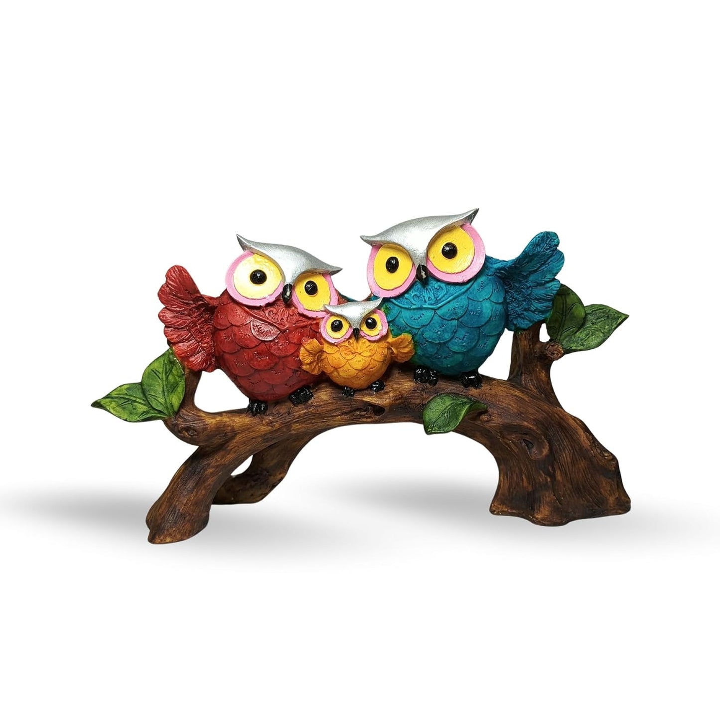 Multicolor Owl at Branch Showpiece - (MVS)