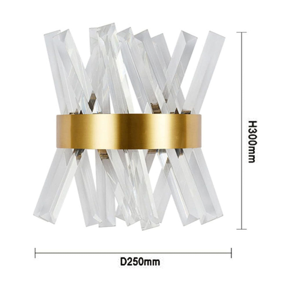 Seraphina Crystal Leaf Wall Light - 9.8in * 11.8in (J)