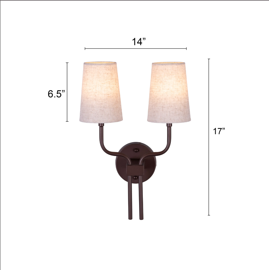 Solari Double-Orb Arched Wall Light - 5.1in * 21.4in (J)