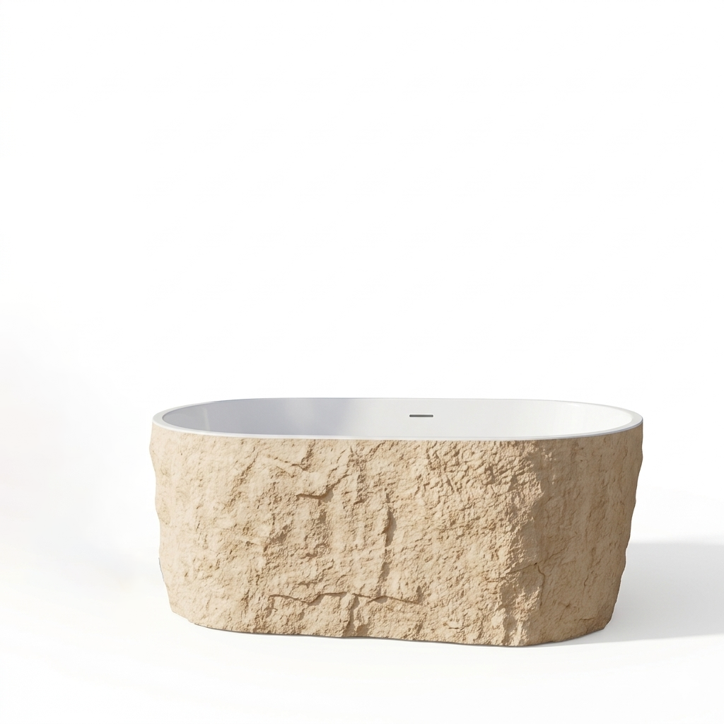 The Texture Perle | Stone & Wood Series 1700mm (L) x 1050mm (W) x 580mm (H) - (V)