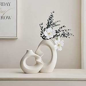 Twisted Donut Ceramic Vase Set - (MVS)