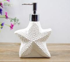 Coastal Shell Ceramic Soap Dispenser (W)