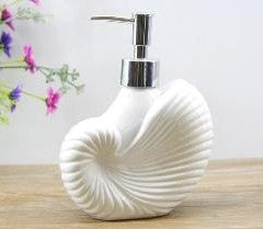 Coastal Shell Ceramic Soap Dispenser (W)