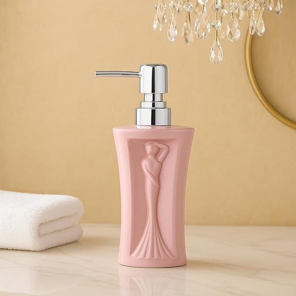 Luxury 3D Lady Design Ceramic Soap Dispenser (W)