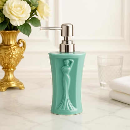 Luxury 3D Lady Design Ceramic Soap Dispenser (W)