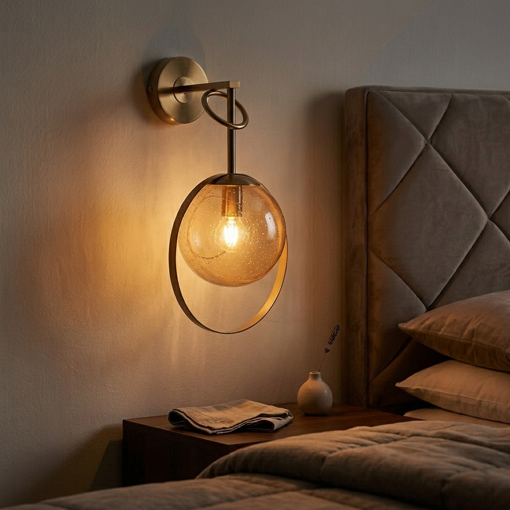 Aura Linear Glass Pillar Wall Light - 8.6in * 15in (J)