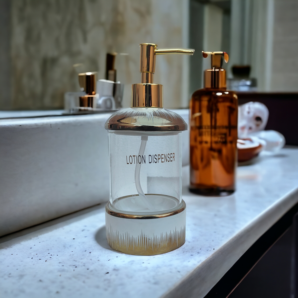 Glass Transparent Ceramic Soap Dispenser (W)