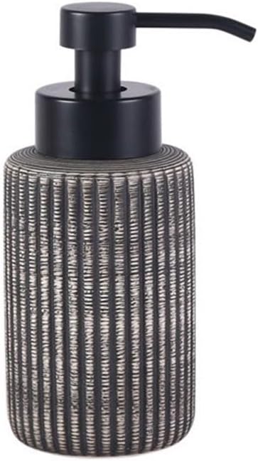 Modern Earthy Ribbed Ceramic Soap Dispenser (W)