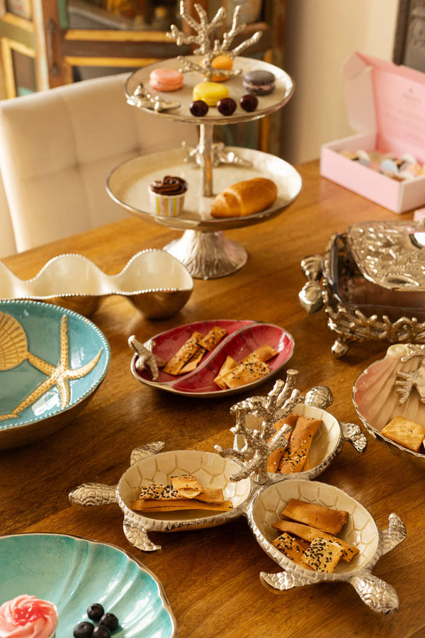 Aluminium - 3 Section Turtle Condiment Server (UHD) Urban Nivasa