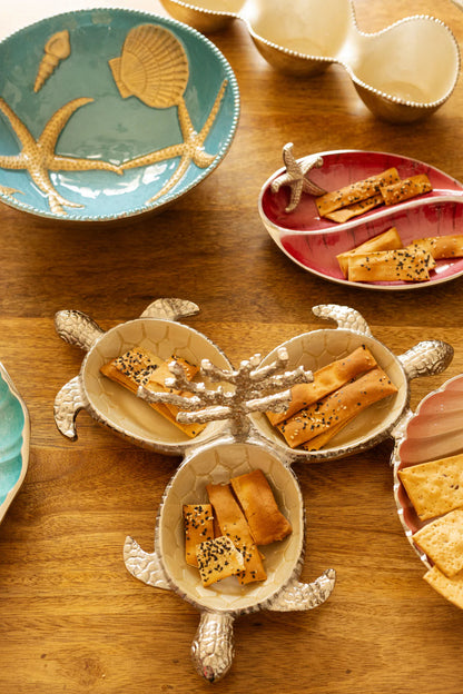 Aluminium - 3 Section Turtle Condiment Server (UHD) Urban Nivasa