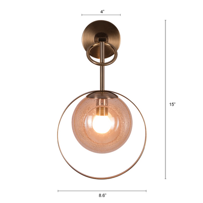 Aura Linear Glass Pillar Wall Light - 8.6in * 15in (J)
