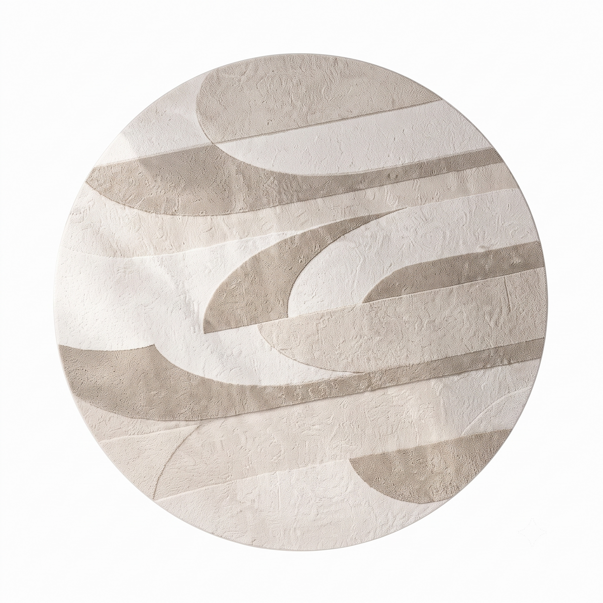 Abstract Organic Wool Rug | Flowing Abstract Organic Silhouette (GG)