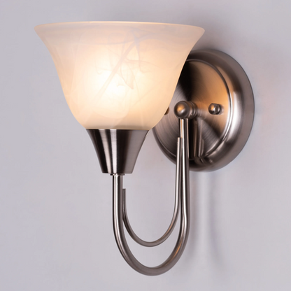 Alabaster Arcs Traditional Sconce Wall Light - 9in * 6.25in (J)