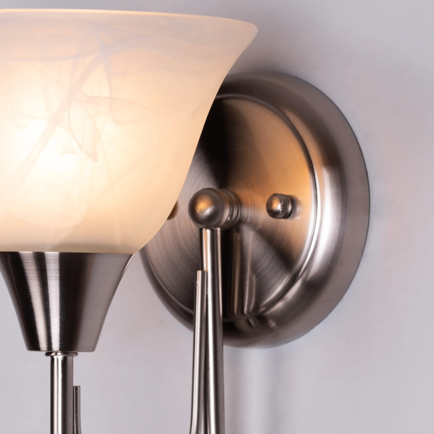 Alabaster Arcs Traditional Sconce Wall Light - 9in * 6.25in (J)