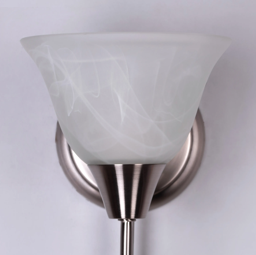 Alabaster Arcs Traditional Sconce Wall Light - 9in * 6.25in (J)