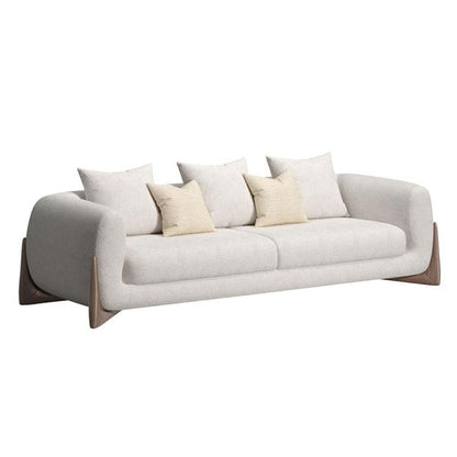 Arden Rounded-Track Bouclé 3-Seater Sofa (2100mm) - (NO)