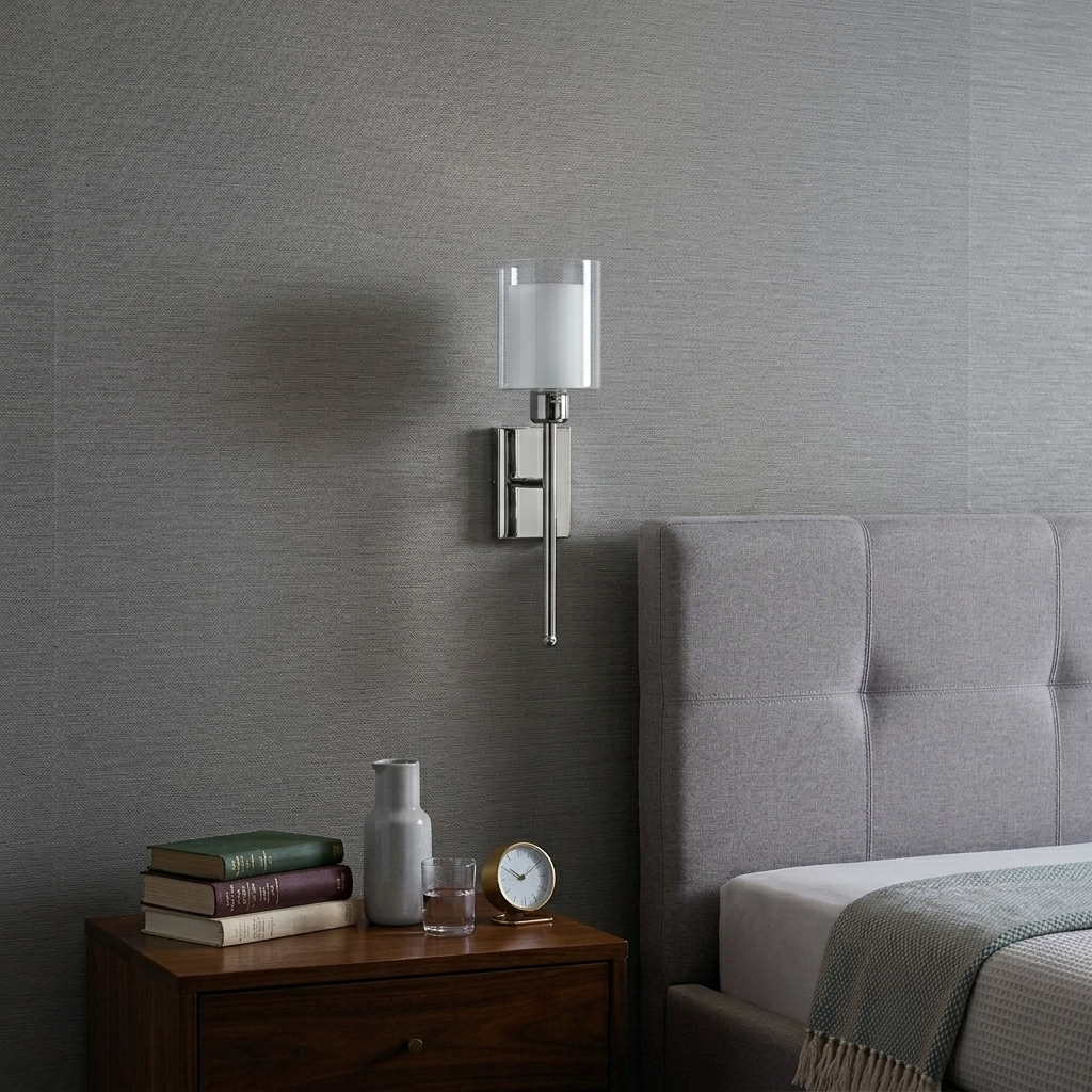 Aura Double-Glass Torch Sconce Wall Light - 5in * 18in (J)