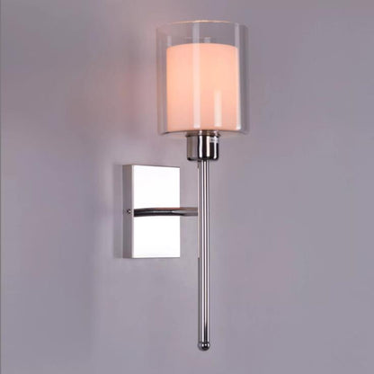 Aura Double-Glass Torch Sconce Wall Light - 5in * 18in (J)