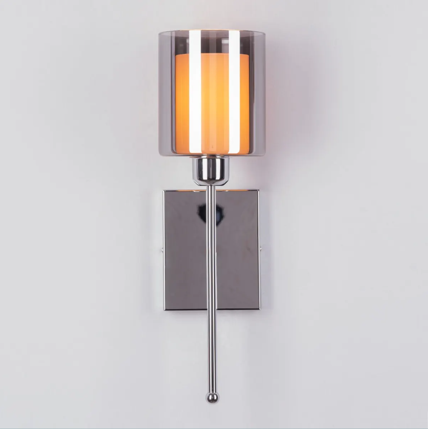 Aura Double-Glass Torch Sconce Wall Light - 5in * 18in (J)