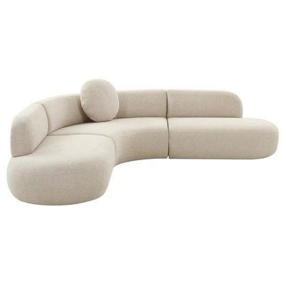 Aurelia Curved Bouclé Corner Sectional Sofa (2400mm x 2400mm) - (NO)