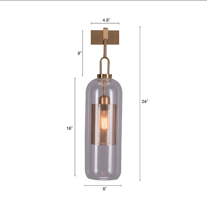 Aurelian Mesh Capsule Sconce Wall Light - 6in * 24in (J)