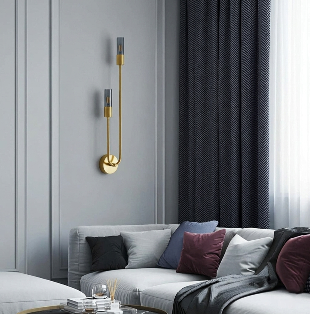 Aurelian Twin Glow Modern Wall Light - 8in * 21.4in (J)
