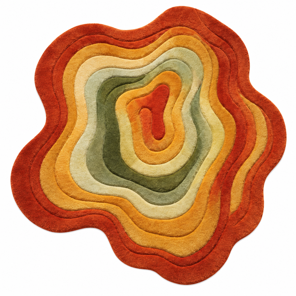 Autumn Contour Rug | Layered Organic Contour Pattern (GG)