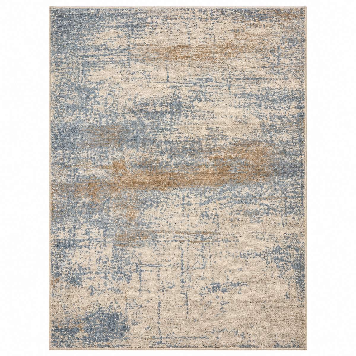 Azure Vintage Handloom Viscose Rug | Distressed Vintage Motif (GG)