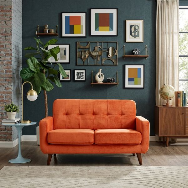 Bani 2-Seater Upholstered Sofa W 129 x D 84 x H 80 cm - (OT)