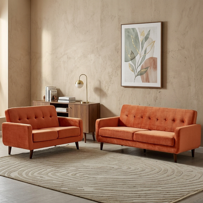 Bani 2-Seater Upholstered Sofa W 129 x D 84 x H 80 cm - (OT)