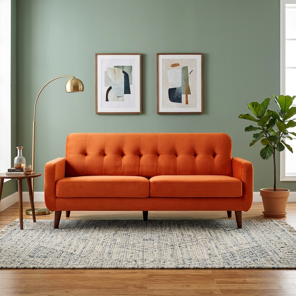 Bani 3-Seater Upholstered Sofa W 180 x D 84 x H 80 cm - (OT)