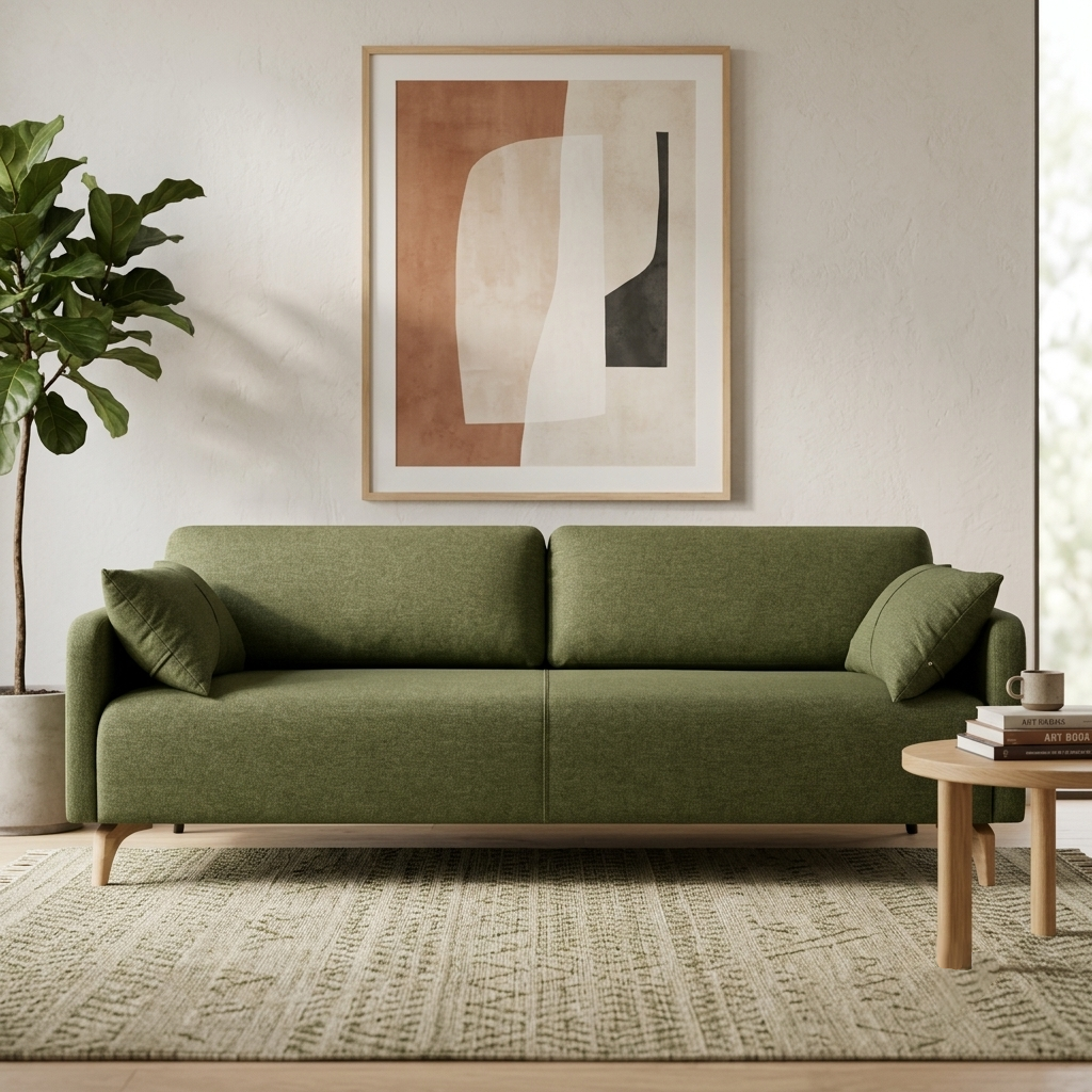 Bruno Block Low-Profile Bouclé 2-Seater Sofa (1800mm) - (NO)