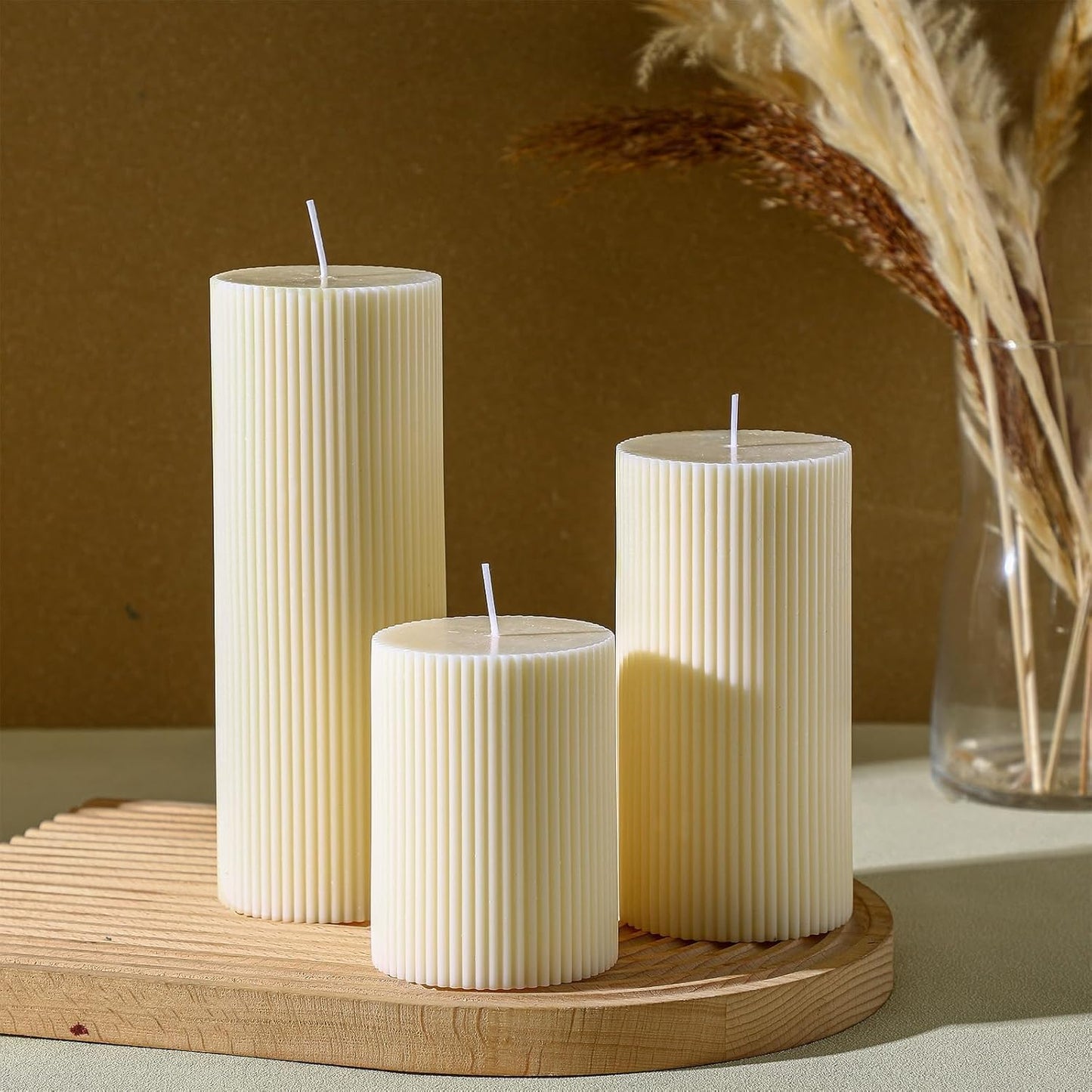 Flatface Pillars Candle - 3 * 3in, 3 * 4in & 3 * 6in (TCA)