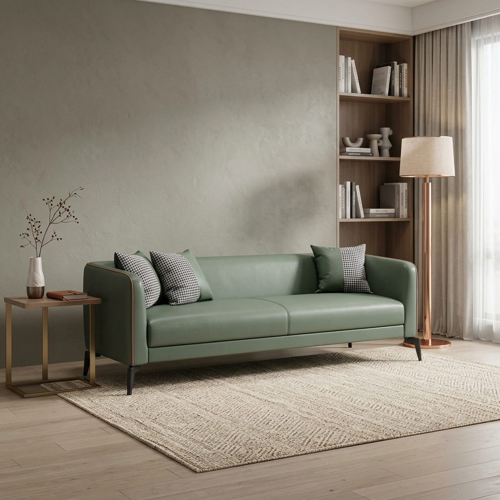 Callista Asymmetric Curved Bouclé 2-Seater Sofa (1800mm) - (NO)