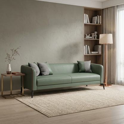 Callista Asymmetric Curved Bouclé 2-Seater Sofa (1800mm) - (NO)