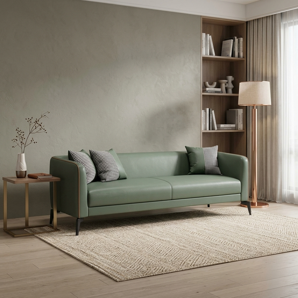 Callista Asymmetric Curved Bouclé 2-Seater Sofa (1800mm) - (NO)