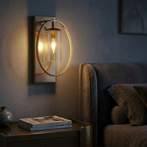 Celestial Halo Seeded Sconce Wall Light - 8.5in * 14in (J)
