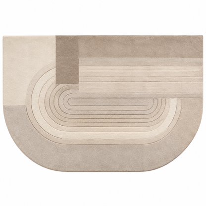Contour Luxe Rug | Half-Rounded Silhouette with Contour Lines (GG)