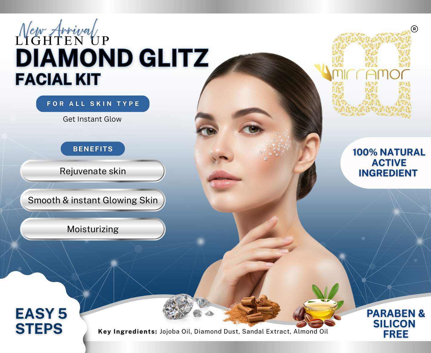 Mirramor Lighten Up Diamond Glitz Facial Kit