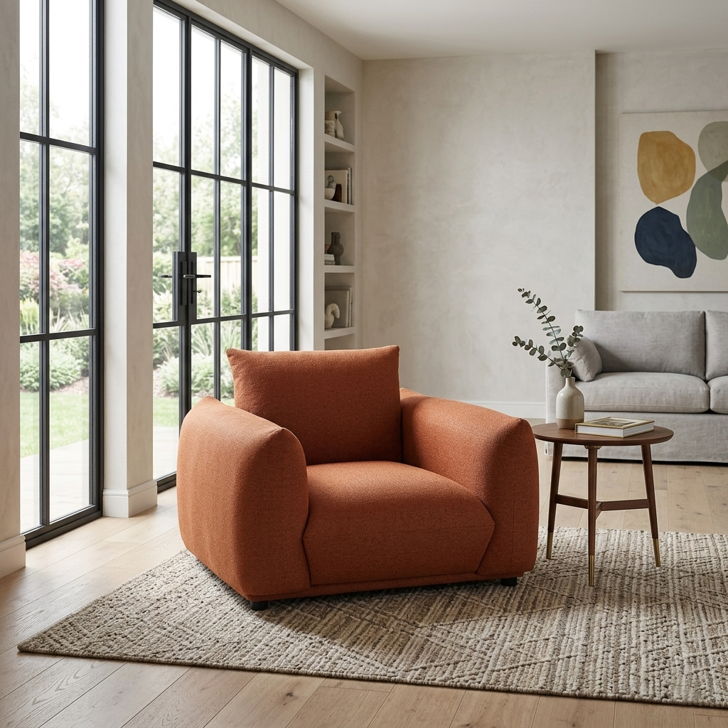 Dami 1-Seater Upholstered Sofa Armchair W 112 x D 101 x H 81 cm - (OT)