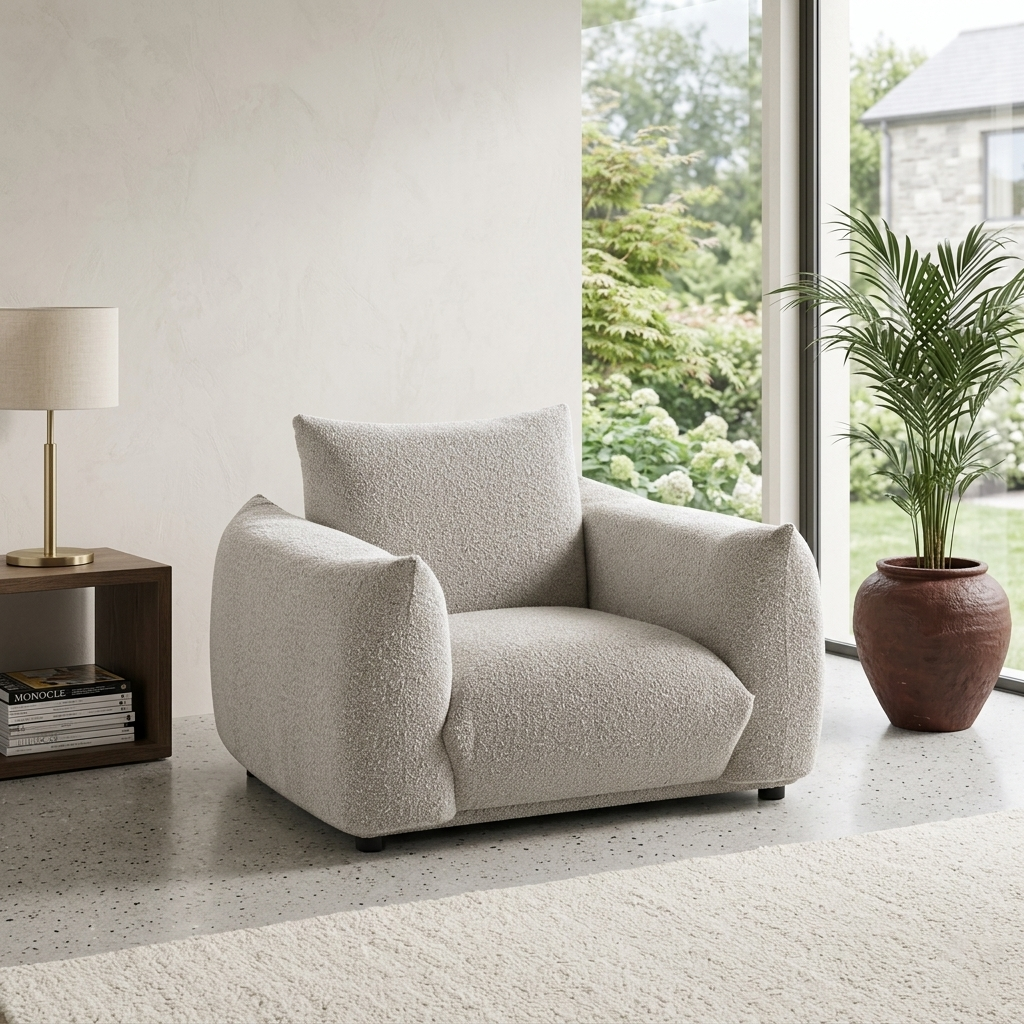 Dami 1-Seater Upholstered Sofa Armchair W 112 x D 101 x H 81 cm - (OT)