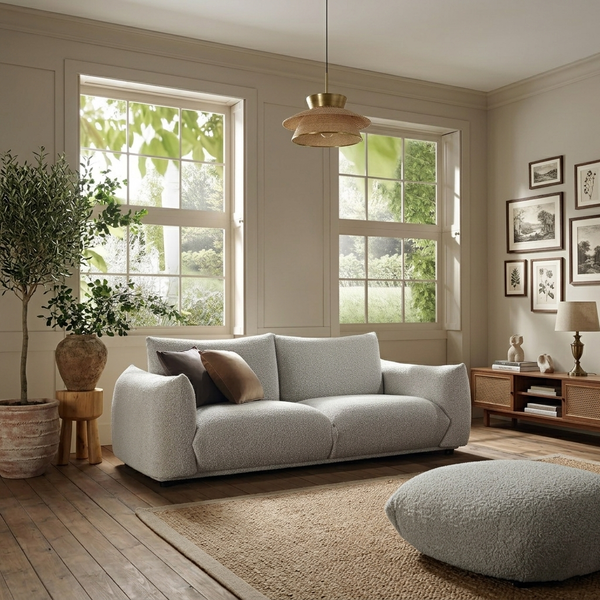 Dami 3-Seater Upholstered Sofa W 225 x D 101 x H 81 cm - (OT)