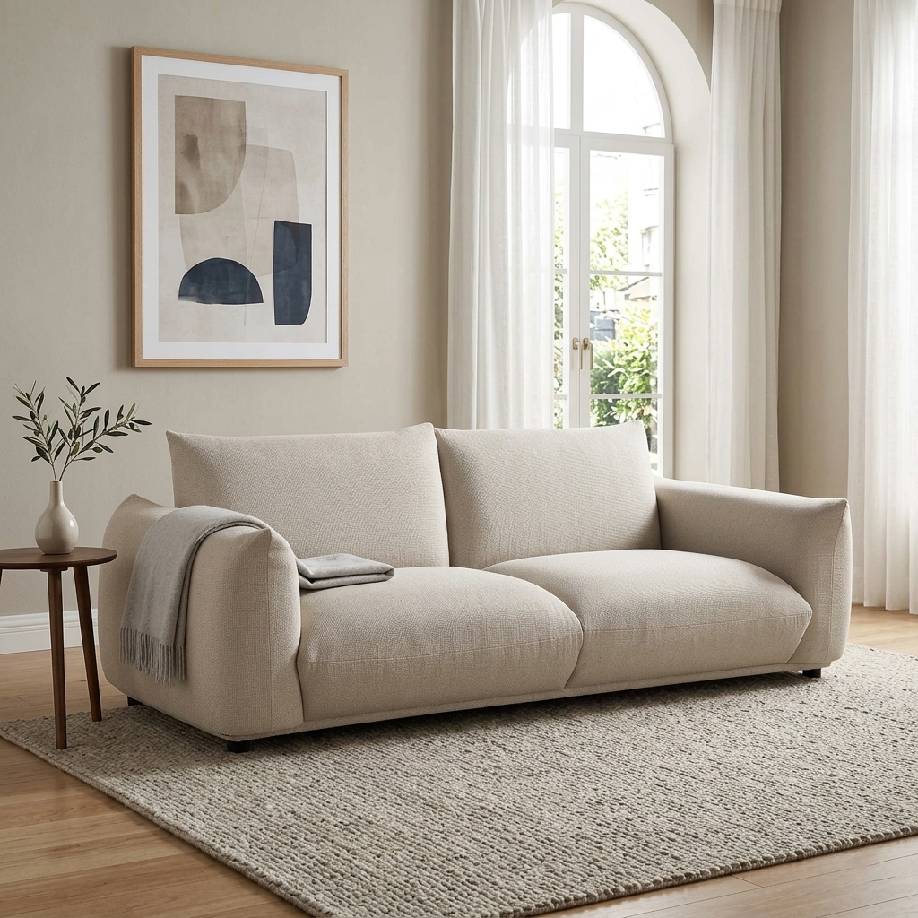 Dami 3-Seater Upholstered Sofa W 225 x D 101 x H 81 cm - (OT)